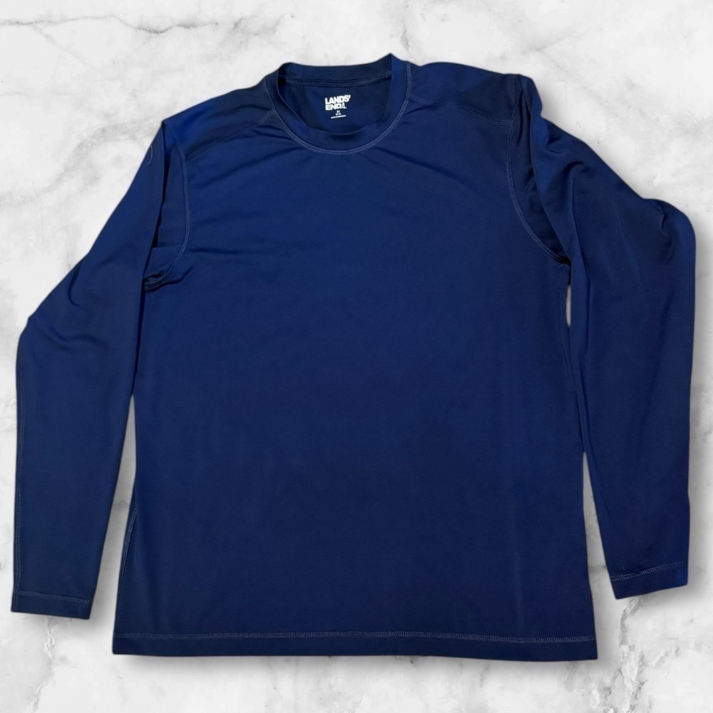 Men’s Lands End long sleeve SPF cooling tee size M